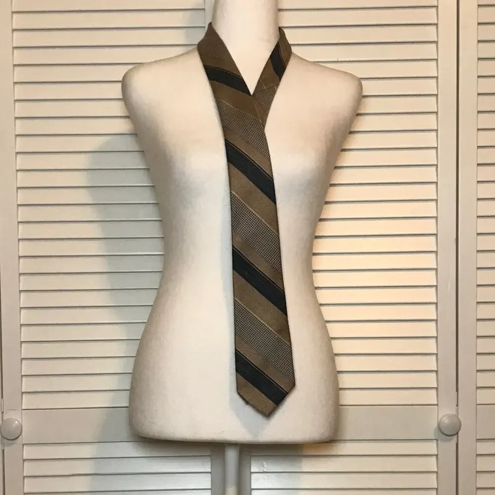 Striped Wool Short Classic Necktie
